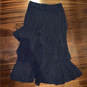 ZARA - SIZE M - POLKA DOT SUMMER SLIT SKIRT